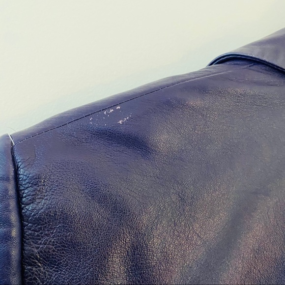 Vintage VERSUS VERSACE purple leather jacket - Picture 6 of 13